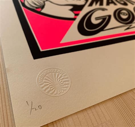 magic gogs シルクスクリーンポスター pink | wayco by LOU peace design