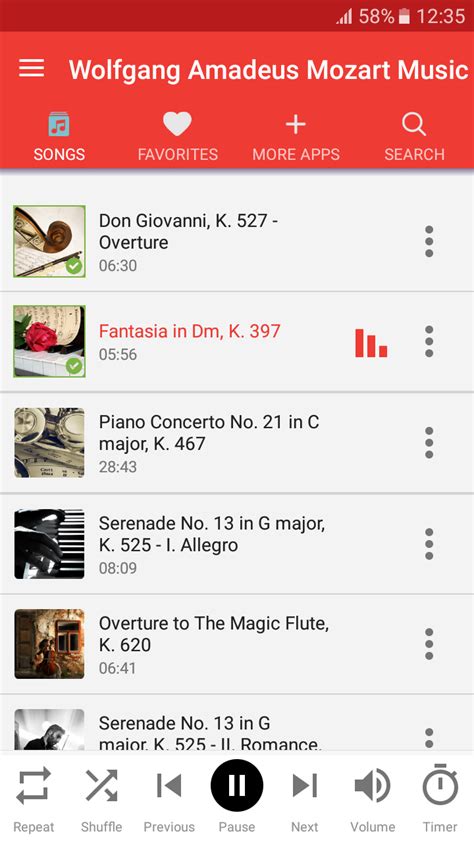 Wolfgang Amadeus Mozart Music - App on Amazon Appstore