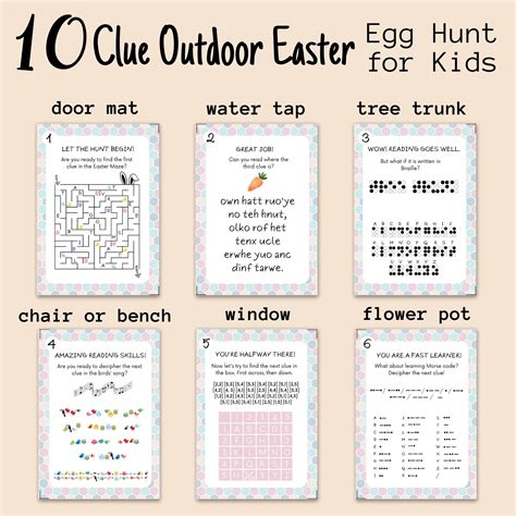 EDITABLE Printable Kids Outdoor Yard Easter Egg Hunt Game Bundle, Kids ...