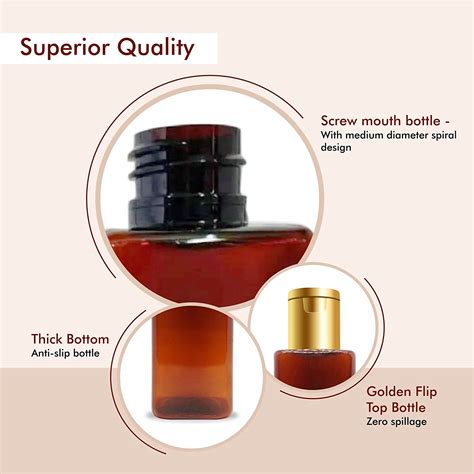 Empty Amber Square PET Bottle with Disc Flip – Shoprythm