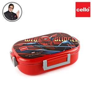 Buy Cello Feast Deluxe Lunch Box with Inner Steel, Spider Man Design ...