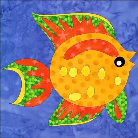 Fish Quilt Block Pattern 的图像结果