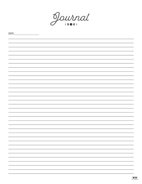Journal Templates & Pages - 32 FREE Printables | Printabulls