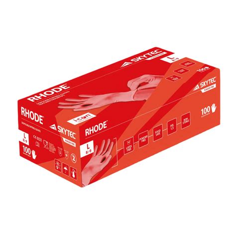 SKY982 Skytec | Skytec SKY Red Powder-Free Nitrile Disposable Gloves ...