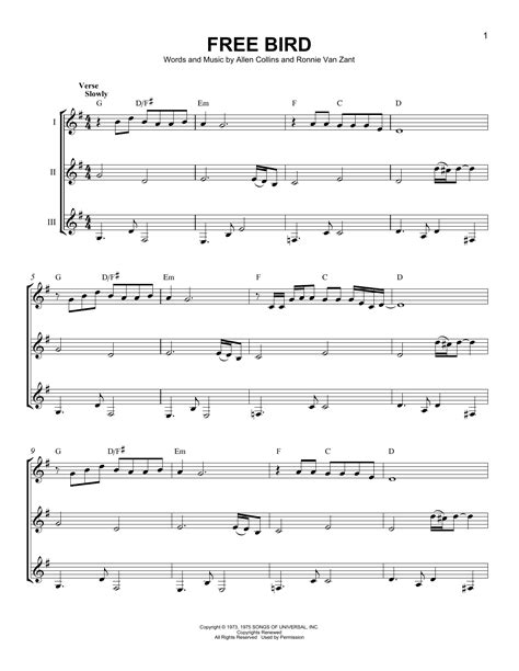 Freebird Guitar Chords