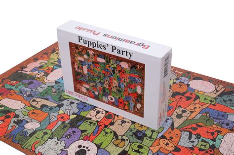 Buy Bgraamiens Puzzle-Puppies’ Party-1000 Pieces Cute Cartoon Dogs ...