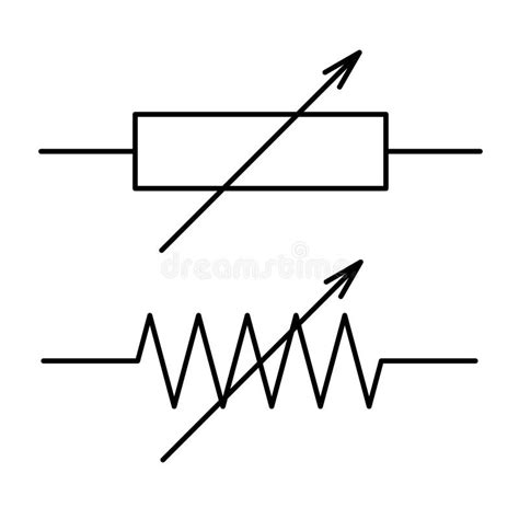 Image result for Variable Resistor Schematic Symbol
