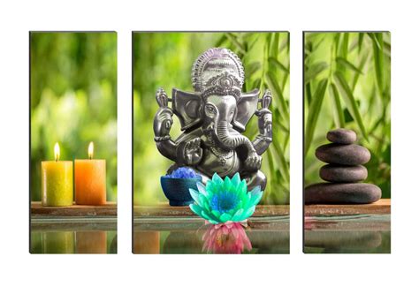 SAF paintings Set of 3 Ganesha 6MM MDF Home Decorative Gift Item ...