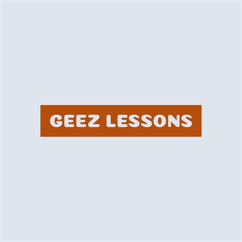 Geez Language Lessons 的图像结果
