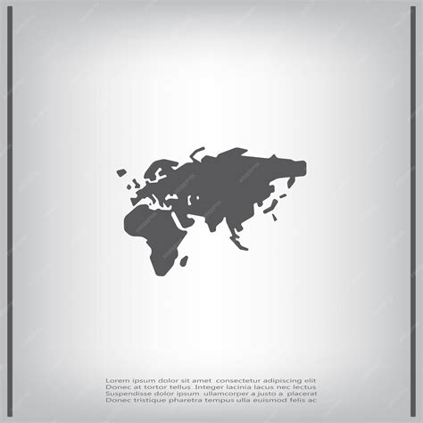 Premium Vector | Map of africa and eurasia vector icon a flat ...