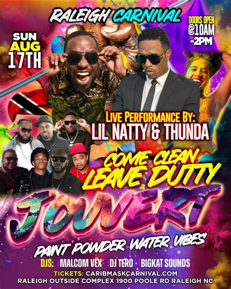 Caribmask | 🎉🎨 RALEIGH CARNIVAL JOUVERT 🎨🎉 📅 Sunday, August 17th 🕙 Doors Open: 10AM - 2PM 📍 ...