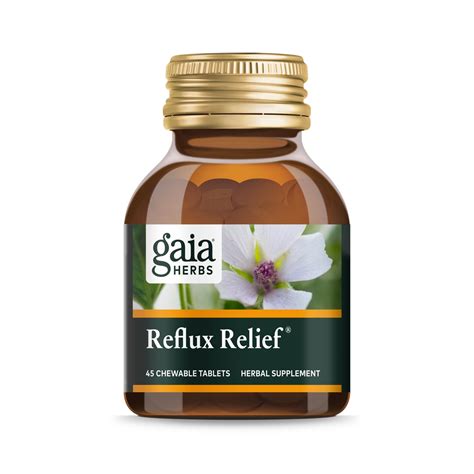 Gaia Herbs Reflux Relief - with Marshmallow Root, Chamomile, Aloe, Licorice, and High Mallow ...