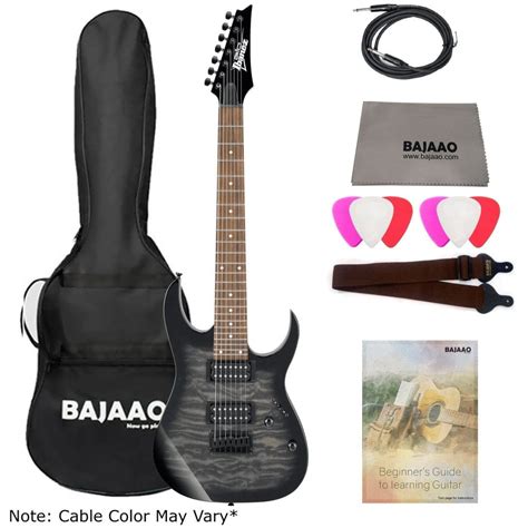 Buy Ibanez GRG7221QA RG Series 7-String Electric Guitar - Transparent ...