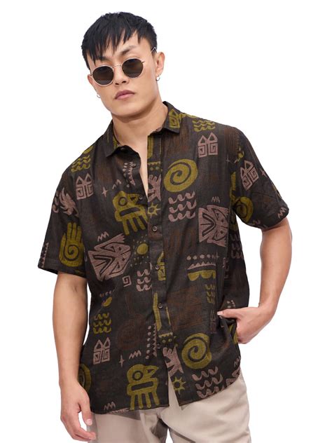 The Souled Store Ancient Trip Men and Boys Short Sleeves Collared Neck ...