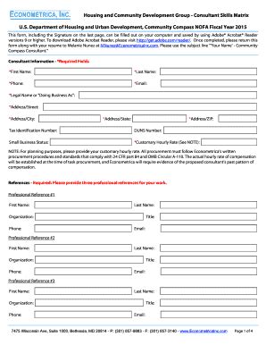 Consultant Skills Matrix - Blank Fillable Template | Fill Out, Print ...