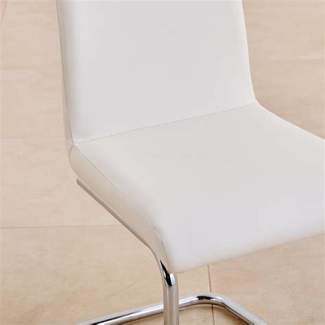 Buy (Refurbished) Alaska Set of 2 Faux Leather Dining Chairs - White ...