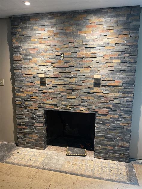 Satori Ledgestone Charcoal 6-in x 18-in Multi-finish Natural Slate Wall ...