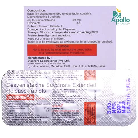 Desveren 50 Tablet 10's Price, Uses, Side Effects, Composition - Apollo ...