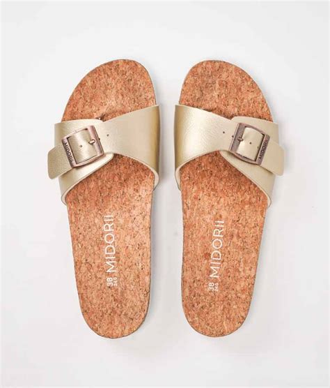 Bali Gold Slides for Women - MIDORii