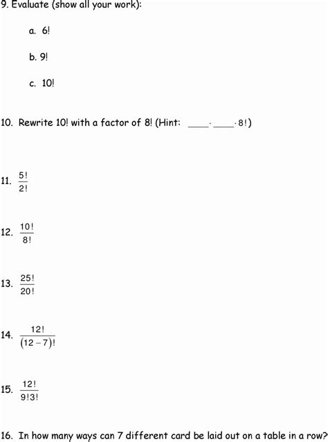 Image result for Counting Principle Worksheet