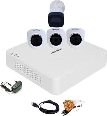 HIKVISION 4 Channel HD DVR 1080P,IP67 2MP Outdoor & Indoor Camera ...