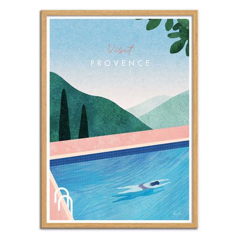 Affiche d'art Provence paysage - Visit Provence Version 2 - Henry Rivers