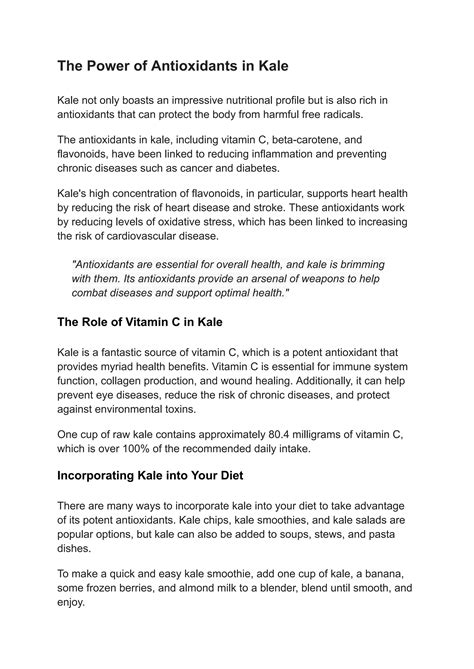 Kale Nutrition Facts - Benefits for Your Health.pdf