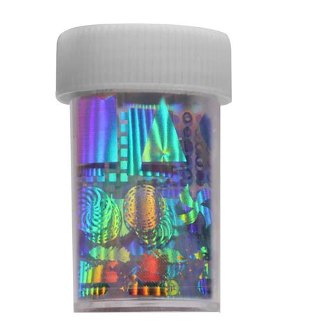Buy Holographic Geometry Nail Foil Laser Winnower Nail Decals Graffiti ...