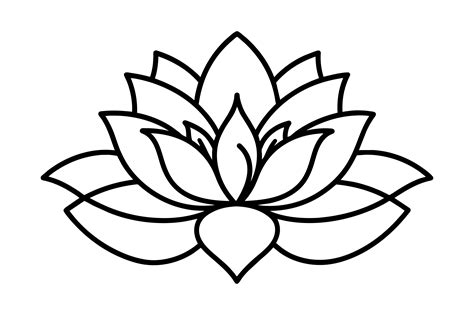Simple Flower Outline Vector. Graphic by M.k Graphics Store · Creative Fabrica