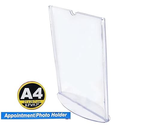 Acrylic Display Stand A4 Paper Holder , Acrylic Signage Holder, A4 Size ...