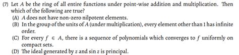 Others: CMI 2023 | Mathematics | Part A | Question:: 7