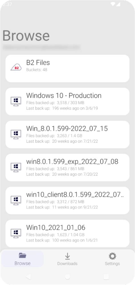 Image result for Backblaze Mobile-App