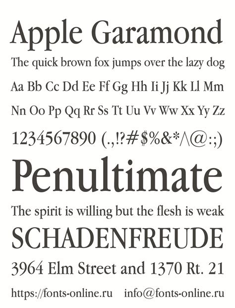 Apple Garamond font