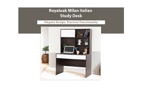 Royaloak Milan Italian Study Desk | Engineered Wood with Melamine ...