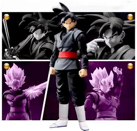 Buy Goku Action Figure 6 inch Black Battle Suit Dragon Ball Figures ...