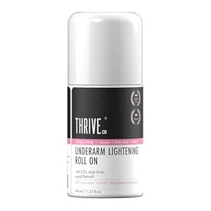 Buy ThriveCo Underarm Lightening Roll-On with 5% AHA BHA & Retinol ...