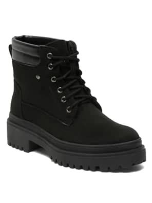 Buy Flat n Heels Womens Black Boots FnH B504-BK at Amazon.in