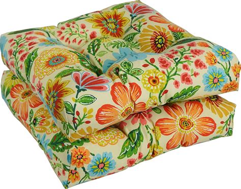 Buy Blazing Needles Outdoor 19-inch Square Chair Cushion, 19 x 19 ...