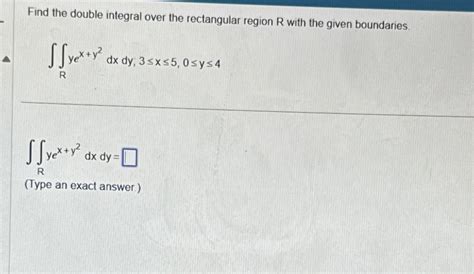 Image result for Double Integral Over a Rectangular Region Formula