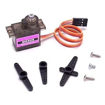 RGBZONE 10Pcs MG90S Geared Micro Servo Motor 9G for Helicopter Airplane ...