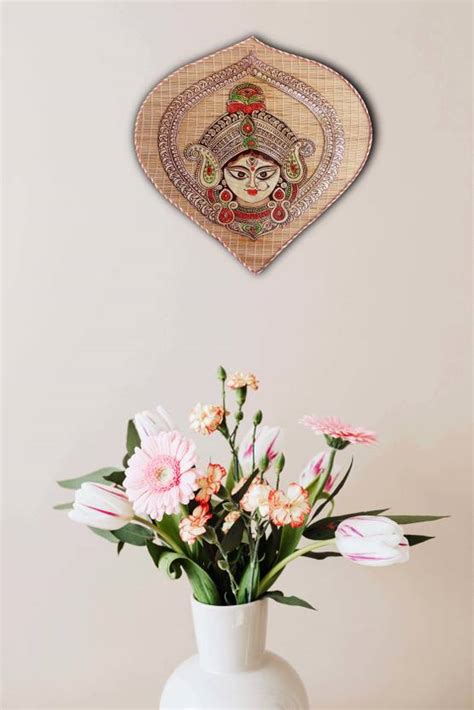 THE ASSAM CRAFT STORE HANDCRAFT BAMBOO WALL HANGING DURGA MAA ART FOR ...