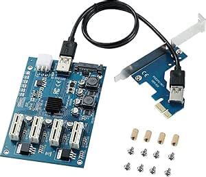 Amazon.in: Buy Tobo PCI-E 1X to 4 Ports PCI Express 1X Slots Riser Card ...