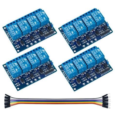 Buy 4Pack 4 Channel DC 5V Relay Module with Optocoupler Relay Board for ...