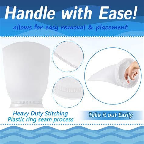 8 Pcs 7 Inch Ring Filter Socks Aquarium Filter Bags Micro Fish Tank ...