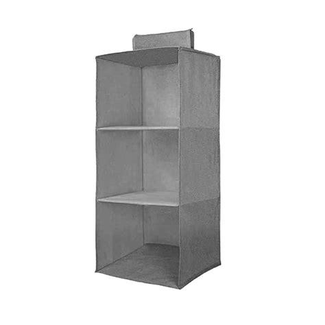 PrettyKrafts Hanging 3 Shelves Wardrobe Organiser - Grey : Amazon.in ...