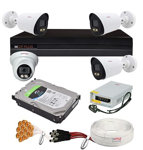 Buy CP PLUS H.265, 2.4 MP Guard+ Colorful View in Dark 4 Camera Combo ...