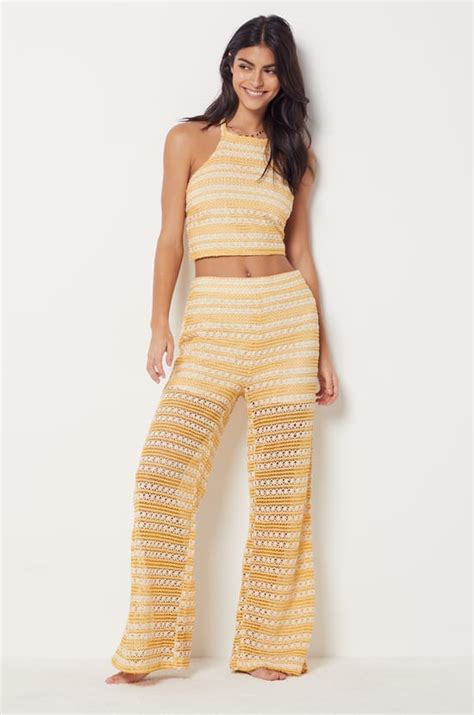 Eyelet Patterned Pants - BANGKA B - MARRON - ETAM