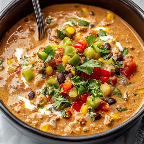 Easy Creamy Taco Soup Recipe