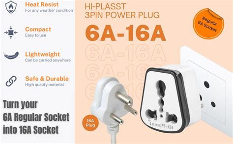 HI-PLASST 6A to 16A Converter Plug