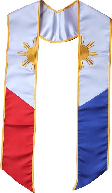 Buy Philippines Embroidered Graduation Flag Stole Sash Scarf Filipino ...